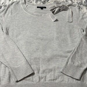 Banana Republic Gray Sweater with Bow Detail